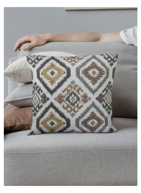Colour Graphic Cushion Cover Beige/Grey 45x45cm
