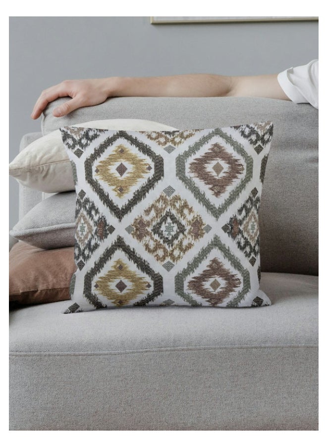 AL-HRAER - Colour Graphic Cushion Cover Beige/Grey 45x45cm - Image 1