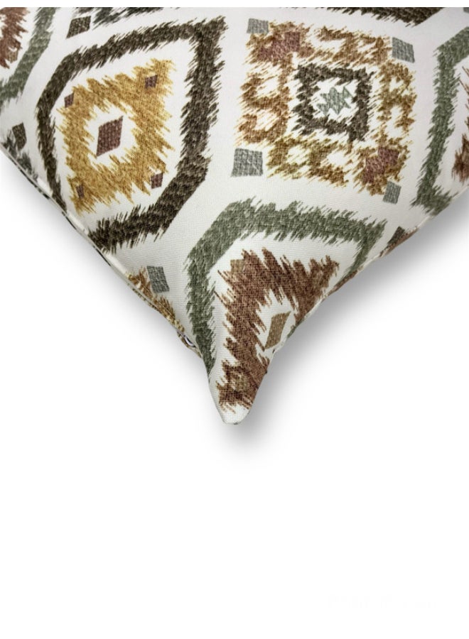 AL-HRAER - Colour Graphic Cushion Cover Beige/Grey 45x45cm - Image 1