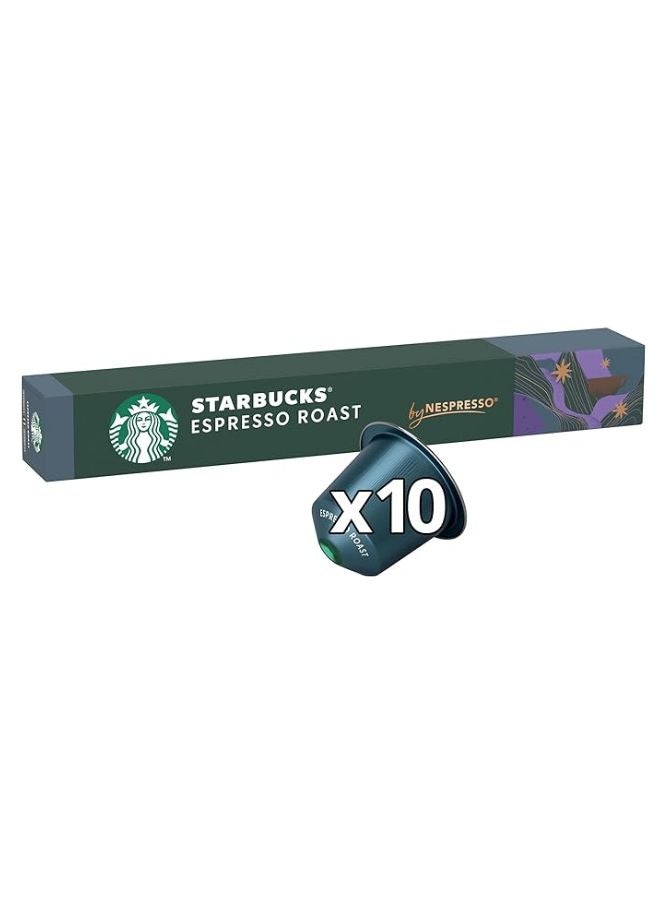 Starbucks - Espresso Roast By Nespresso Dark Roast Coffee 10 Capsules 57grams - Image 1