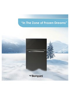 Bompani Top Mount Double Door Refrigerator - Defrost Fridge Freezer With Smart Sensor & Humidity Control With 1 Year Full & 5 Year Compressor Warranty 282 W BR100SS Dark Stainless Steel  - Image 4