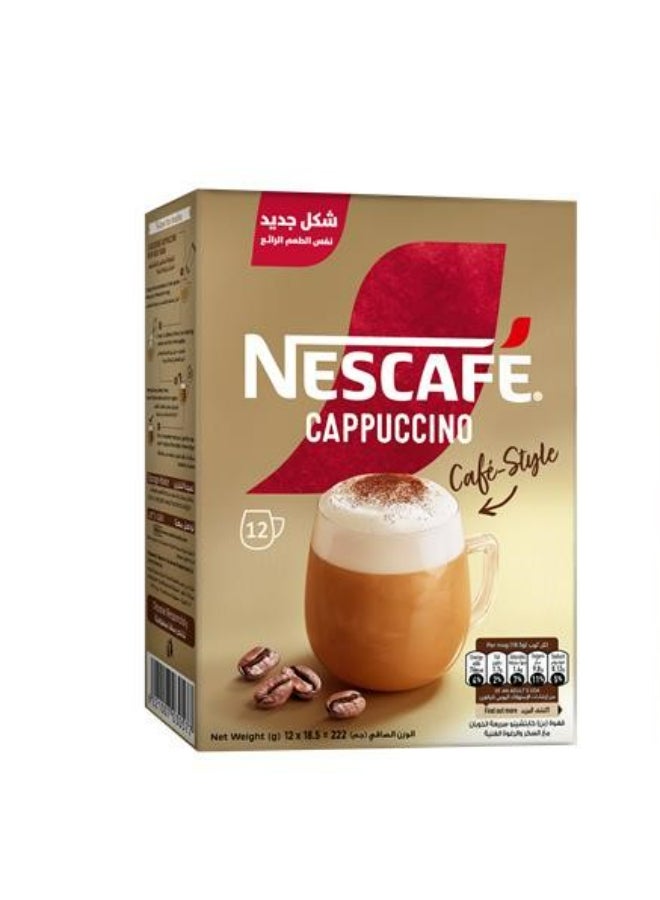Nescafe Cappuccino - 12 sachet 18.5grams 