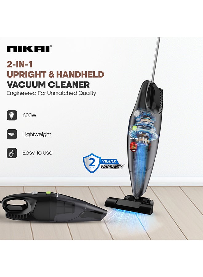 نيكاي - مكنسة كهربائية 2 في 1 بمقبض يدوي وعصا بقدرة 600 وات 0 ml 600 W NVC320H1 متعدد الألوان - Image 1