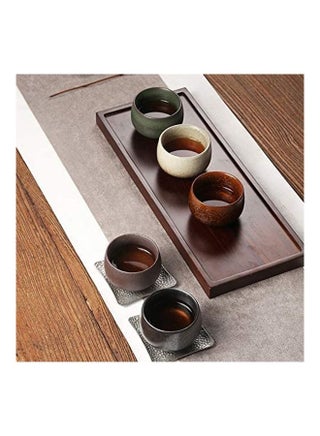 Set Of 5 Double Walled Ceramic Espresso Coffee Cup Multicolour 100ml - view 2
