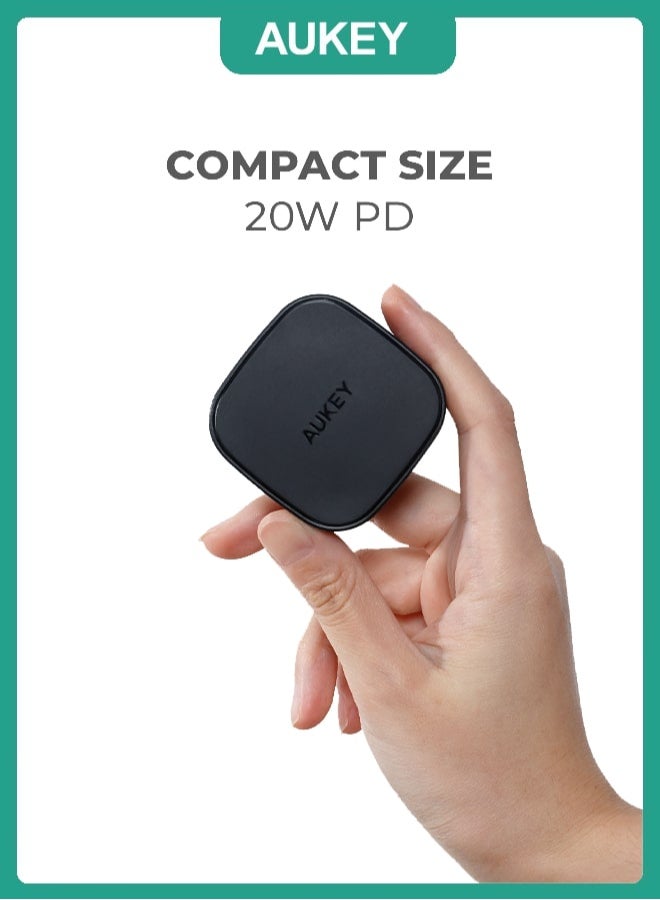 Aukey 20W Compact PD Wall Charger PA-Y25 Black - Image 2