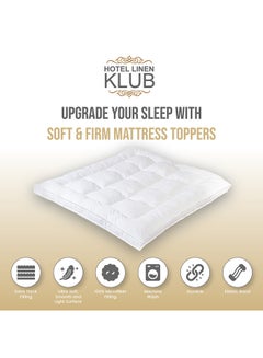 Hotel Linen Klub 100% Microfiber 90gsm Supersoft  Mattress Topper 1Pc Polyester White 180x200cm  - Image 2