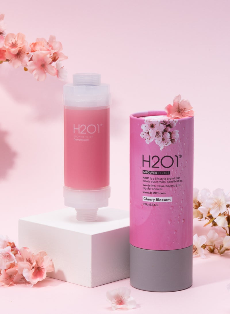 H201 - Shower Filter Cherry Blossom Pink 160grams - Image 1