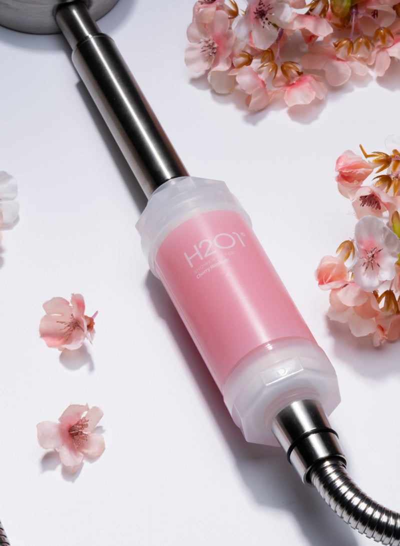 H201 - Shower Filter Cherry Blossom Pink 160grams - Image 1