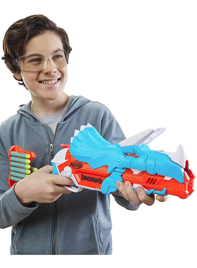 NERF - Nerf Dinosquad Rex-Rampage Motorized Dart Blaster, 10-Dart Clip, 20 Official Nerf Darts, 10-Dart Storage- T-Rex Dinosaur Design 3.187x28x14inch - Image 1