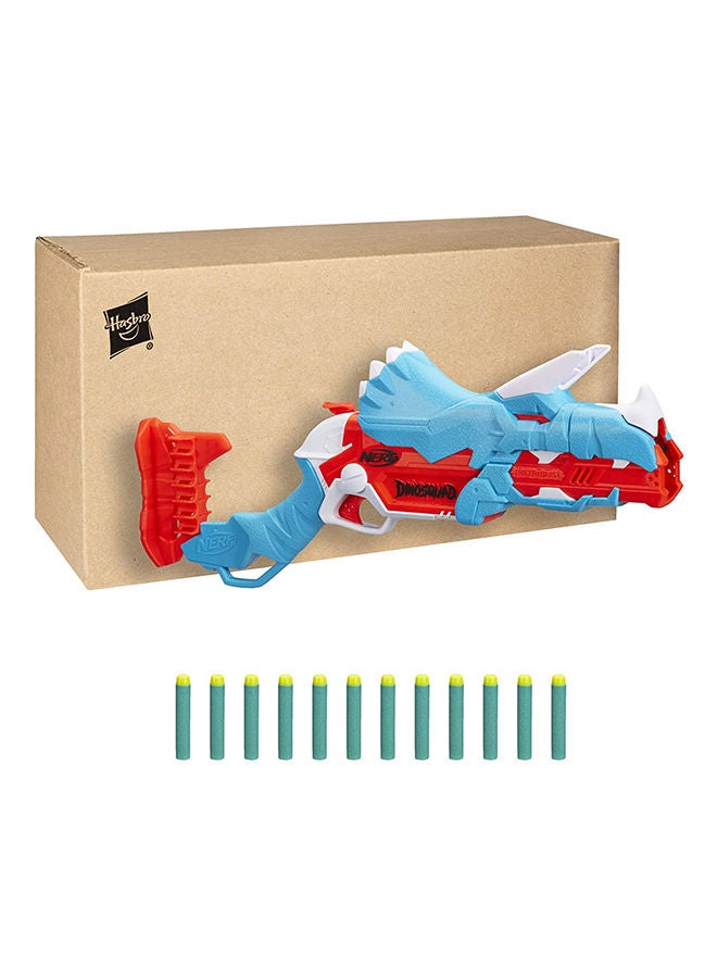 NERF - Nerf Dinosquad Rex-Rampage Motorized Dart Blaster, 10-Dart Clip, 20 Official Nerf Darts, 10-Dart Storage- T-Rex Dinosaur Design 3.187x28x14inch - Image 1