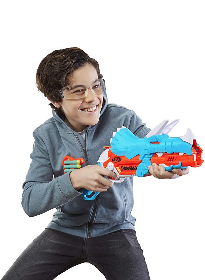 NERF - Nerf Dinosquad Rex-Rampage Motorized Dart Blaster, 10-Dart Clip, 20 Official Nerf Darts, 10-Dart Storage- T-Rex Dinosaur Design 3.187x28x14inch - Image 1