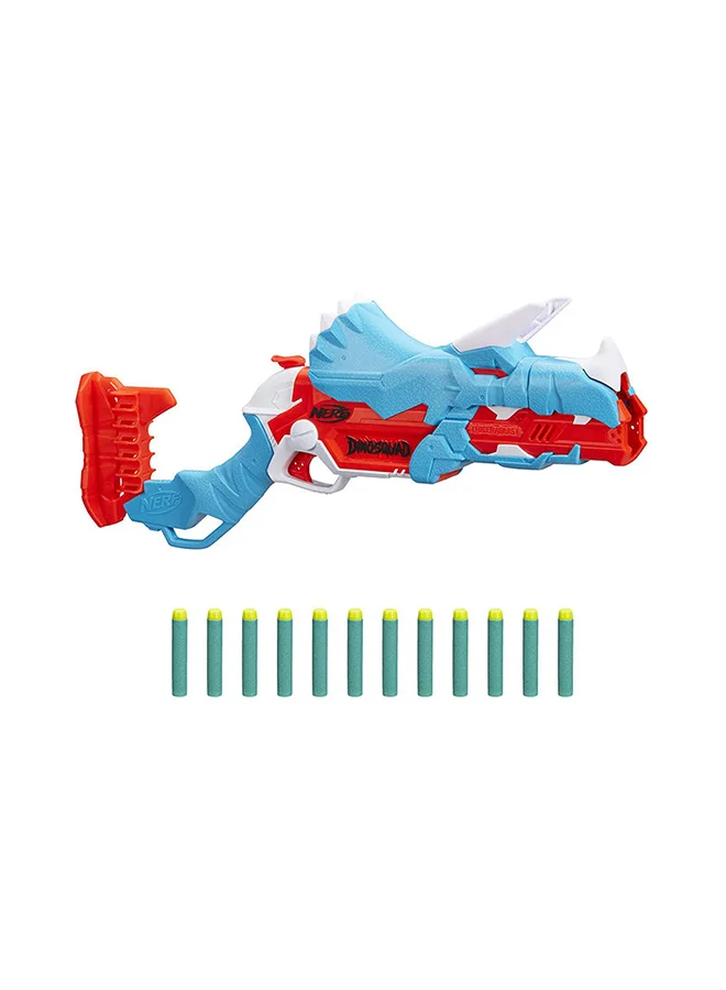 NERF Nerf Dinosquad Rex-Rampage Motorized Dart Blaster, 10-Dart Clip, 20 Official Nerf Darts, 10-Dart Storage- T-Rex Dinosaur Design 3.187x28x14inch