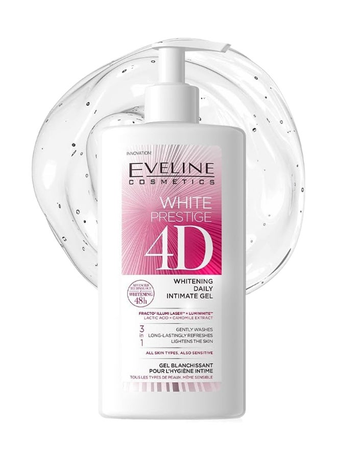 Eveline Eveline Cosmetics White Prestige 4D Whitening Intimate Gel, Infused With Lactic Acid, 250Ml 250ml  - Image 1