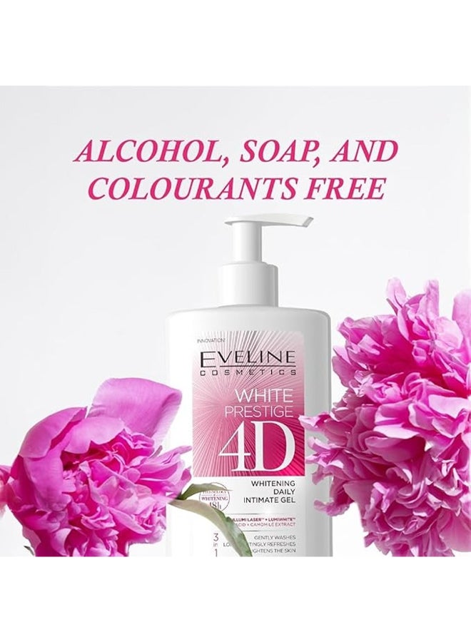 Eveline Eveline Cosmetics White Prestige 4D Whitening Intimate Gel, Infused With Lactic Acid, 250Ml 250ml  - Image 4