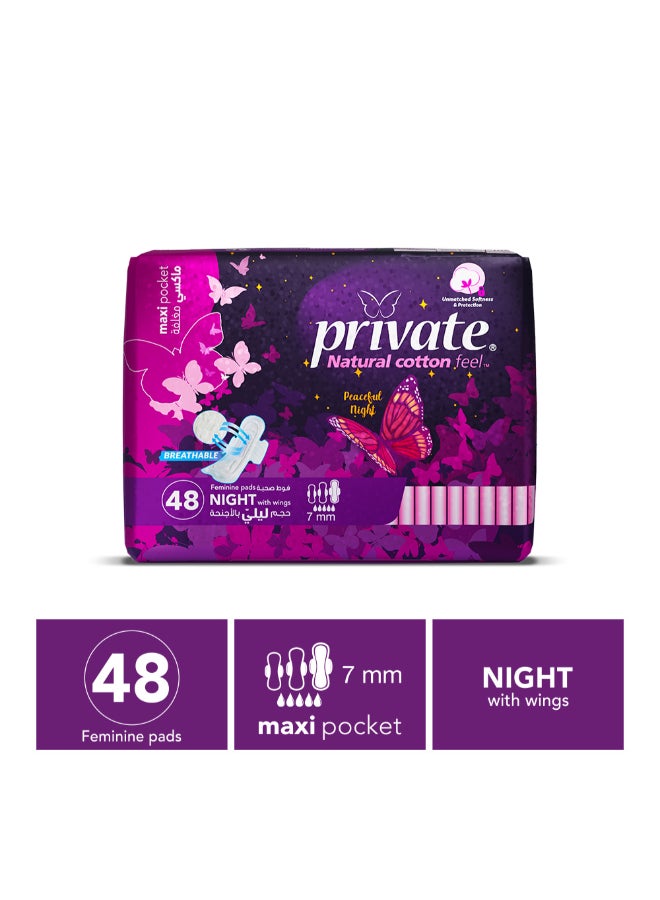 Sanitary Maxi Pocket Night 48 Pads White 643grams - pnsku/N48130905A/45/_/1735216103/3da73467-da16-402b-97e3-e04a4da41851