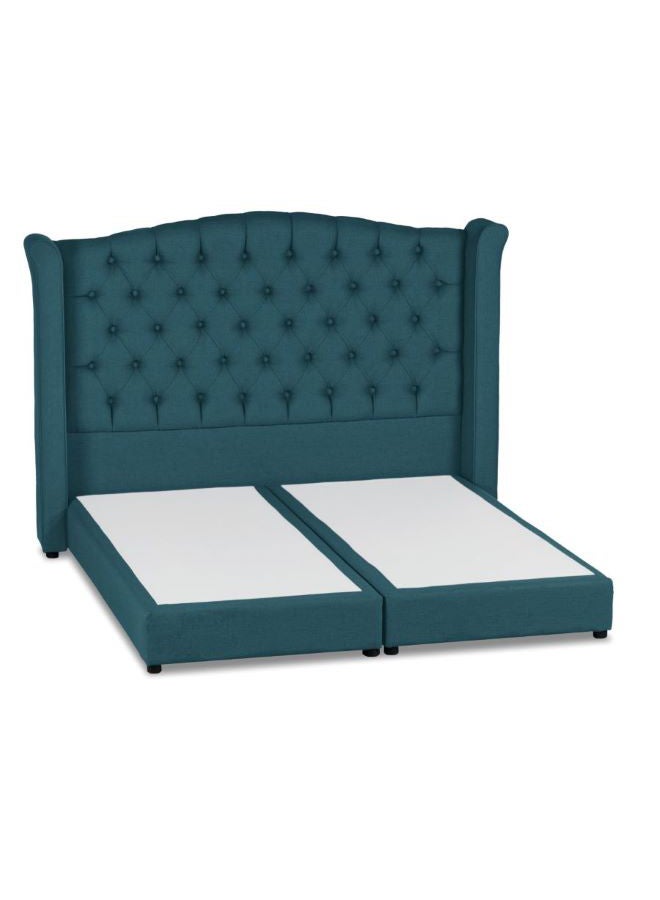 REGAL IN HOUSE Al Dimashqi Linen Bed Frame Turquoise 200x180cm  - Image 1