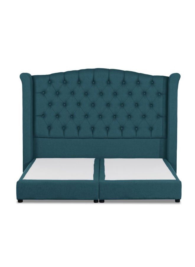 REGAL IN HOUSE Al Dimashqi Linen Bed Frame Turquoise 200x180cm  - Image 2