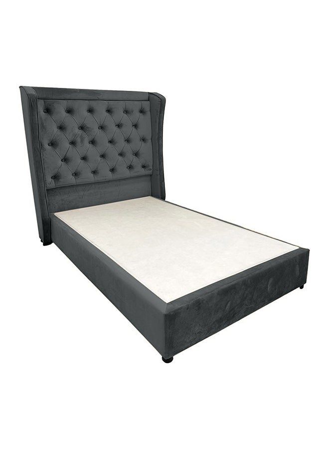 REGAL IN HOUSE Lychee Velvet Bed Frame Dark Gray 200x120cm  - Image 3