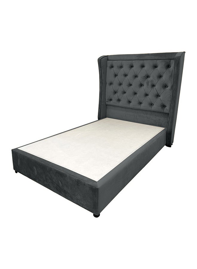 REGAL IN HOUSE Lychee Velvet Bed Frame Dark Gray 200x120cm  - Image 1