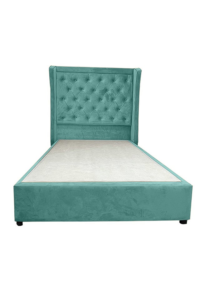 REGAL IN HOUSE Lychee Velvet Bed Frame Turquoise 200x140cm  - Image 2