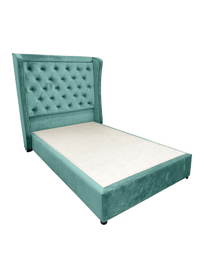REGAL IN HOUSE Lychee Velvet Bed Frame Turquoise 200x140cm  - Image 3