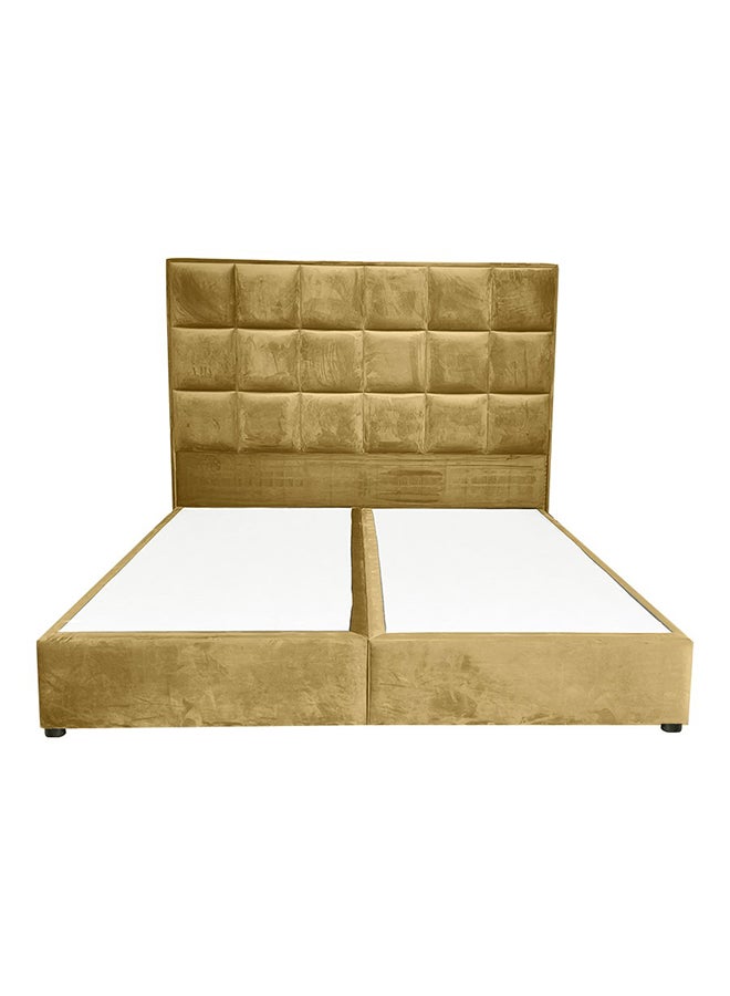 REGAL IN HOUSE Alex Velvet Bed Frame Ivory 200x90cm  - Image 2