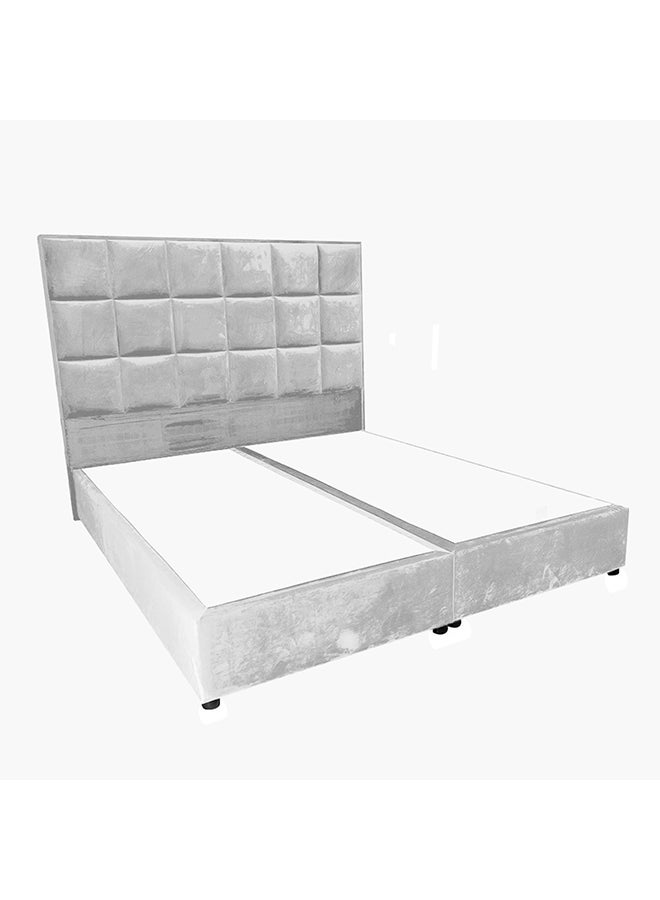 REGAL IN HOUSE Alex Velvet Bed Frame White 200x180cm 