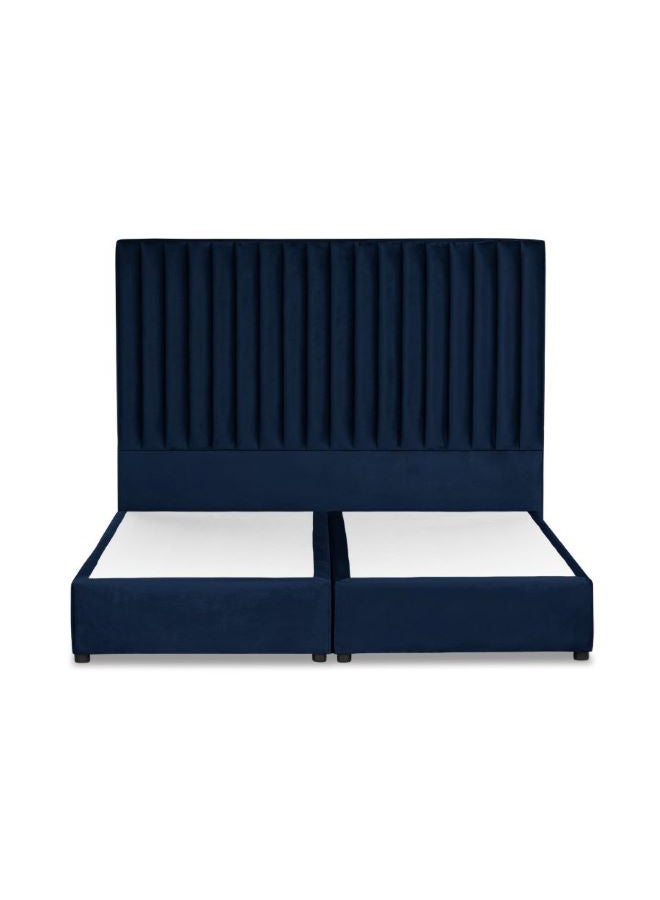REGAL IN HOUSE Alkmar Velvet Bed Frame Dark Blue 200x120cm  - Image 2