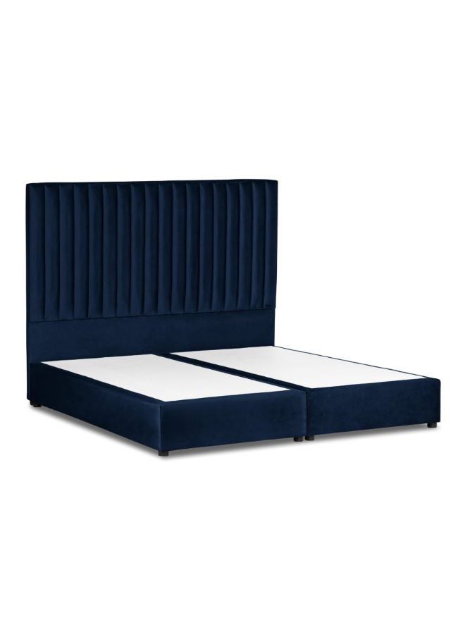 REGAL IN HOUSE Alkmar Velvet Bed Frame Dark Blue 200x120cm  - Image 3