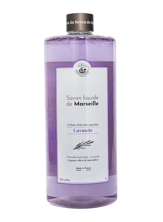 La Maison du Savon de Marseille Liquid Soap Purple 1Liters - Image 1