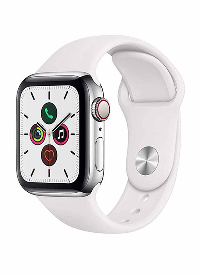 Apple Renewed - Watch Series 5-40mm GPS Silver Aluminium Case With White Sport Band - Image 2