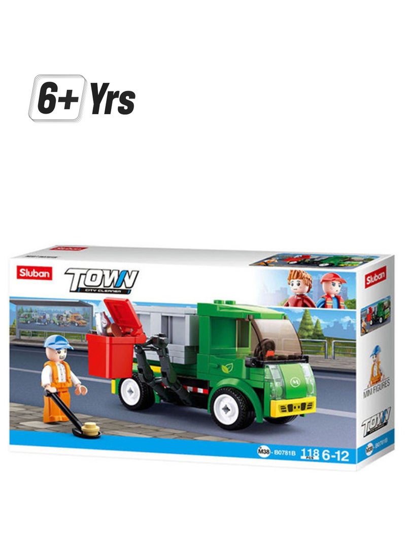 Sluban 131566 Town-Garbage Truck 118 6+ Years - Image 1