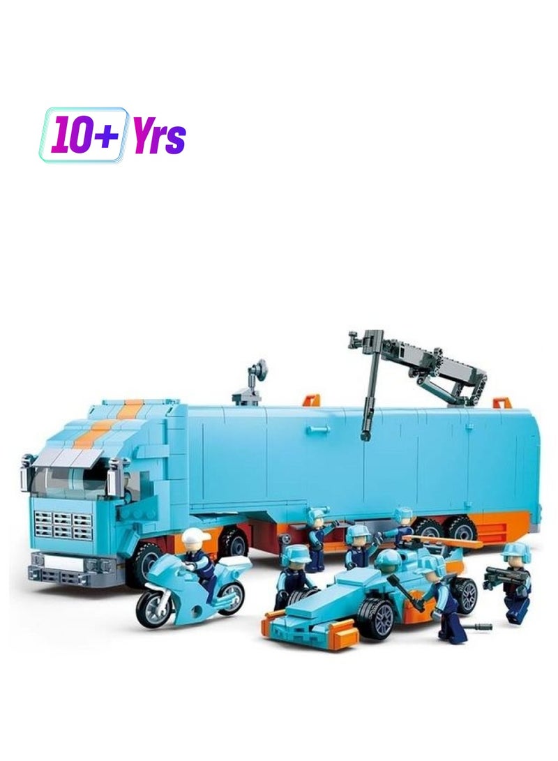 Sluban 131565 Racing Team-F1 Truck Building Set 10+ Years  - Image 1