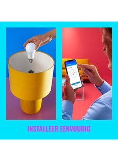 Wiz Tunable Whites A60 E27 - WiFi + Bluetooth Smart LED Bulb (Compatible with Amazon Alexa and Google Assistant) White  - Image 4