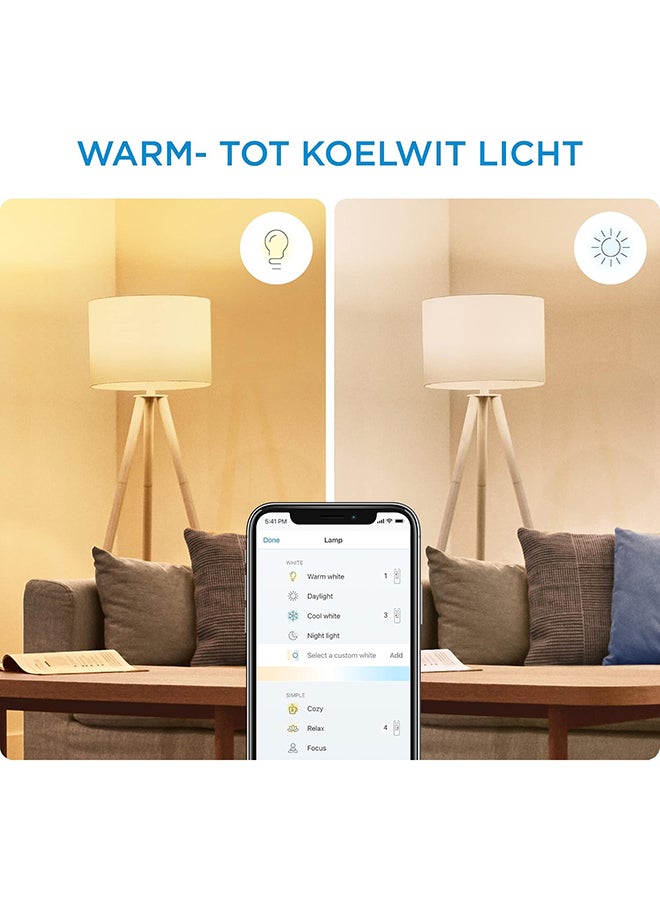 Wiz - Tunable Whites A60 E27 - WiFi + Bluetooth Smart LED Bulb (Compatible with Amazon Alexa and Google Assistant) White - Image 1