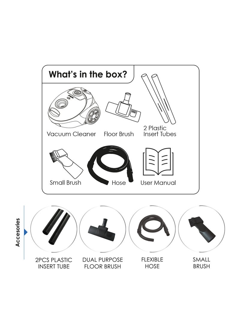 سانفورد مكنسة كهربائية 1.5 L 2200 W SF881VC BS أحمر - Image 3