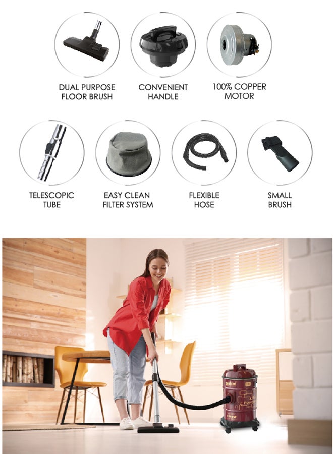 Sanford VACUUM CLEANER 21 L 2400 W SF898VC BS Black, blue, red  - Image 5