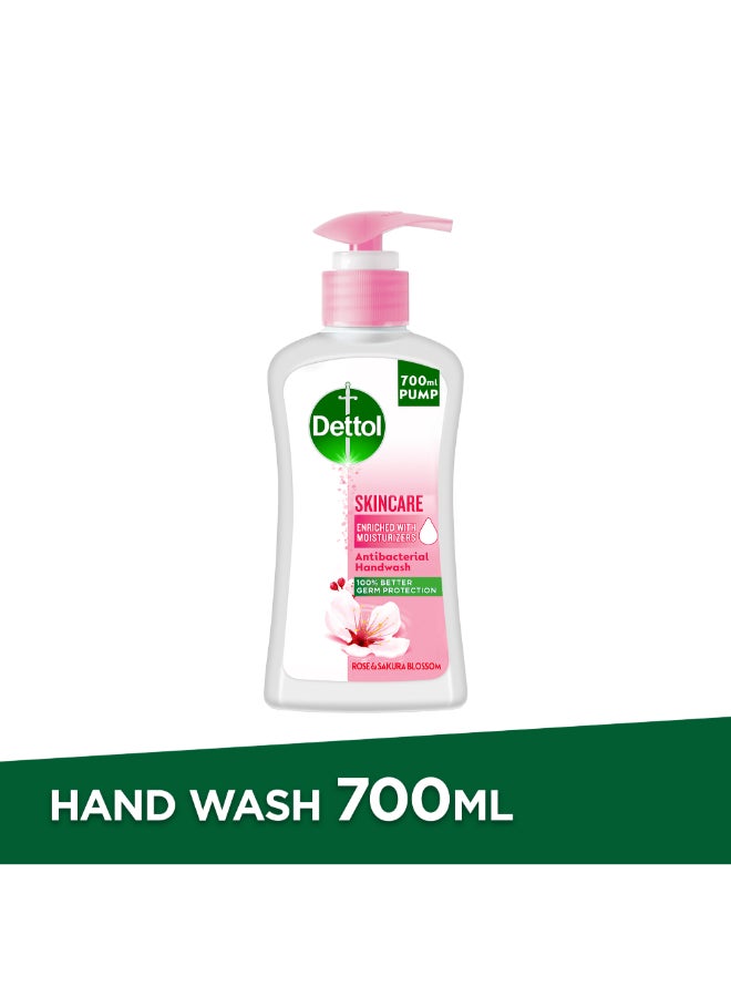 Dettol Skincare Antibacterial Handwash Liquid Soap Enriched With Moisturizer Multicolour 700ml  - Image 1