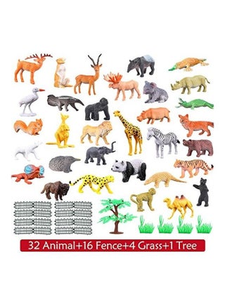 54-Piece Mini Jungle Animals Toys Set 1.9X9.7X4.3inch - view 2
