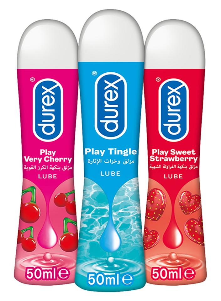 دوريكس مجموعة عبوات جل مزالق متعددة الاستخدامات مع مزلق وخزات الإثارة ومزلق بنكهة الكرز القوية ومزلق بنكهة الفراولة الشهية 50 مل