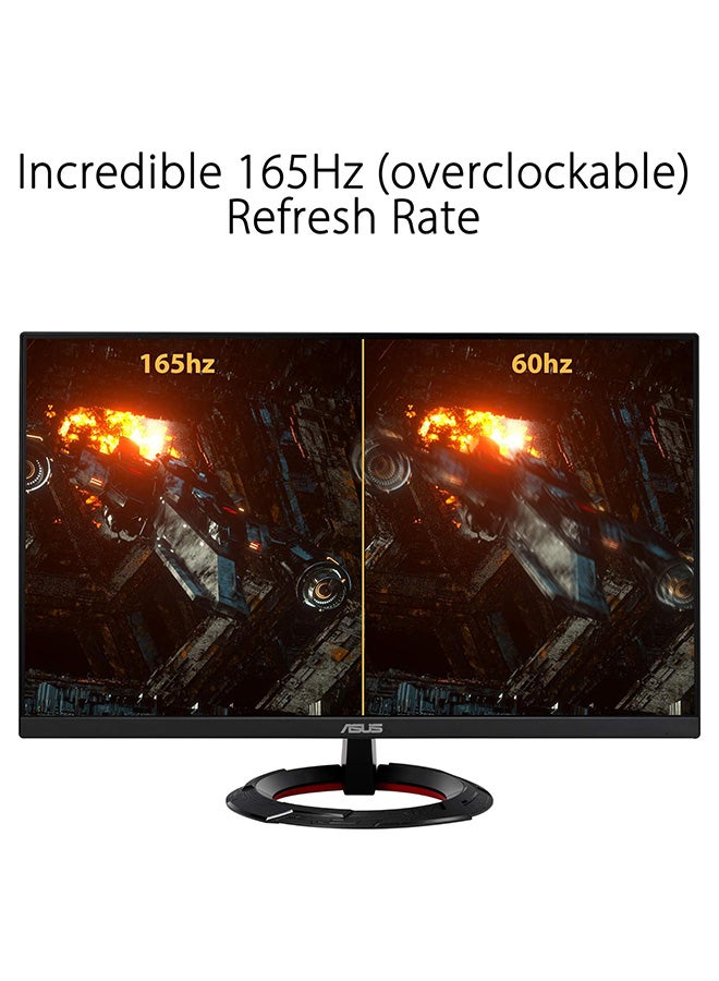 ASUS - TUF Gaming VG249Q1R 23.8" FHD IPS Gaming Monitor, Overclockable 165Hz Refresh Rate, 1ms Response Time, FreeSync Premium, 2W* 2 Speakers, DisplayPort 1.2* 1 HDMI(v1.4)* 2, 90LM05V1-B01E70 Black - Image 1