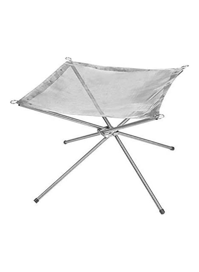 XiuWoo Folding Stainless Steel Outdoor Wood Burning Barbecue Grill Camp Firepit with Bag One Size - Image 1