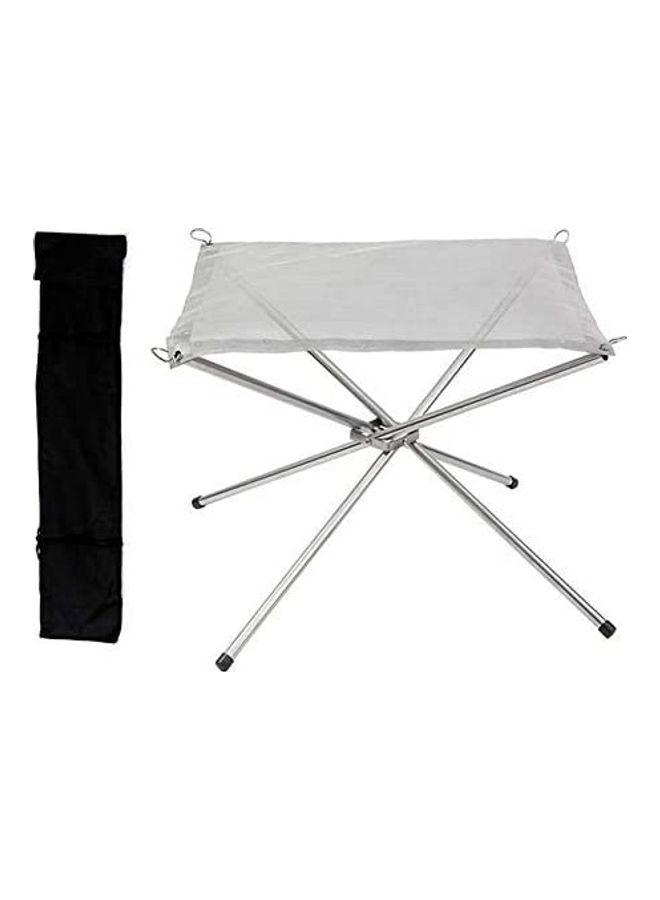 XiuWoo Folding Stainless Steel Outdoor Wood Burning Barbecue Grill Camp Firepit with Bag One Size - Image 4