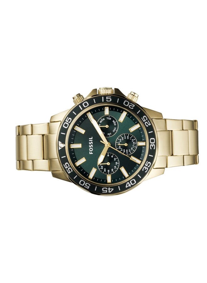 FOSSIL Men's Chronograph Wrist Watch With Stainless Steel Strap - 45 mm - Gold - Image 5