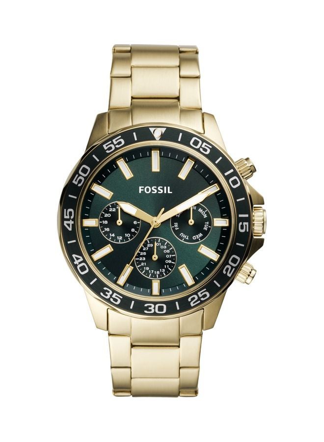 FOSSIL Men's Chronograph Wrist Watch With Stainless Steel Strap - 45 mm - Gold - Image 1