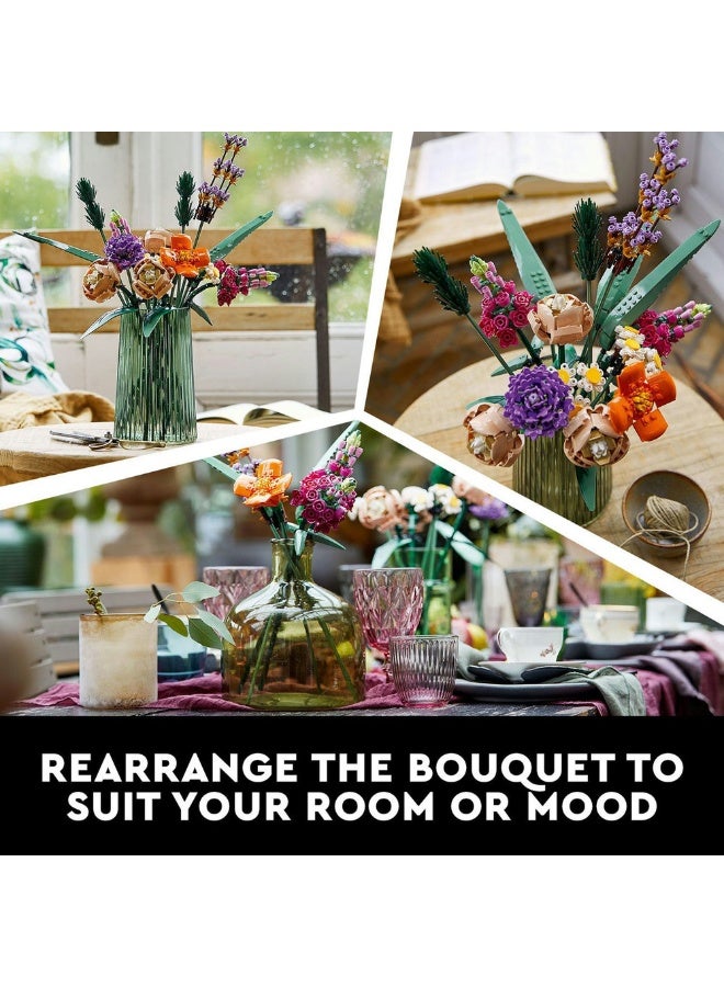 ليغو مجموعة باقة الزهور 10280 من LEGO®‎؛ هدية متميزة بشكل باقة زهور ومشروع إبداعي للبالغين (756 قطعة) - Image 4