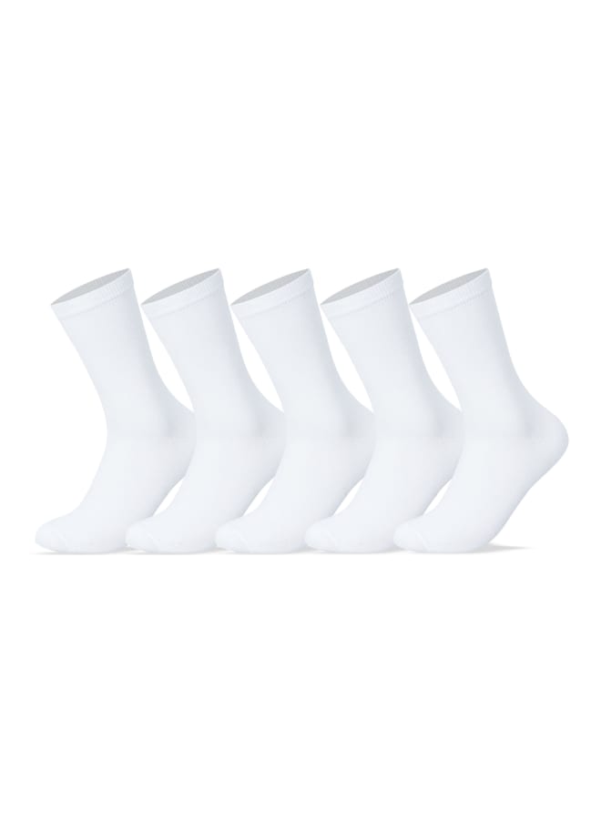 SAM SOCKS Classic Plain Socks White  - Image 1