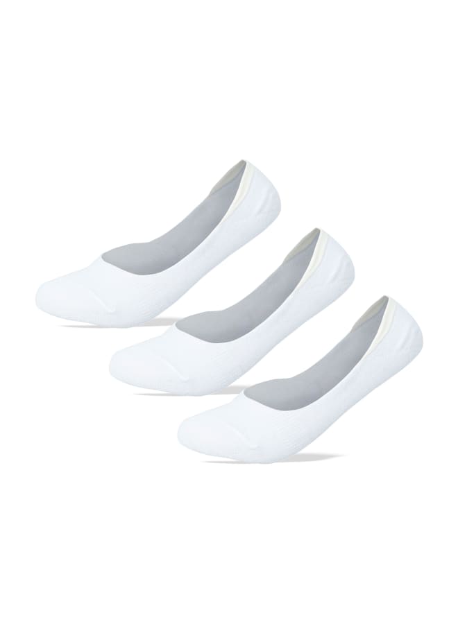 SAM SOCKS Invisible Silicon Plain Socks White  - Image 1