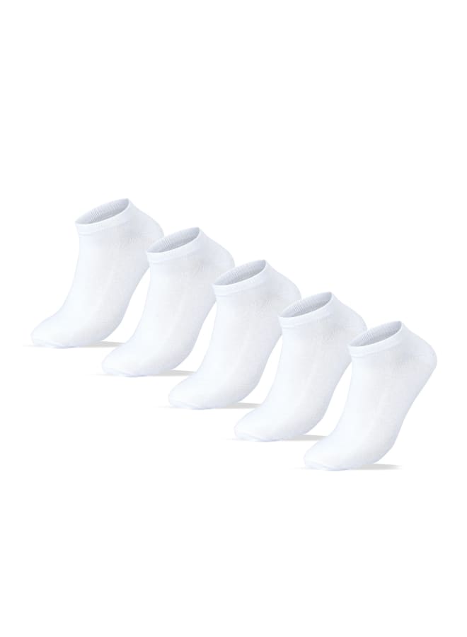 SAM SOCKS Ankle Plain Socks White  - Image 1