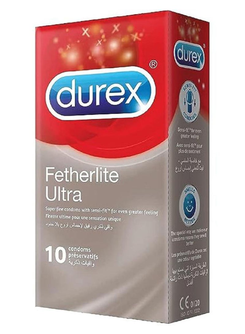 Durex Pack Of 10 Fetherlite Ultra Condom - Image 1